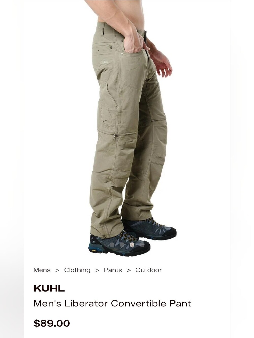 Kuhl Liberator Convertible Cargo Pants in Taupe Tan Size 32 Size 16
